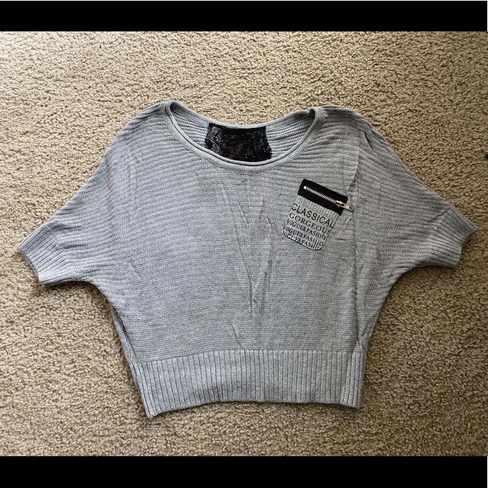 Black and grey sweater